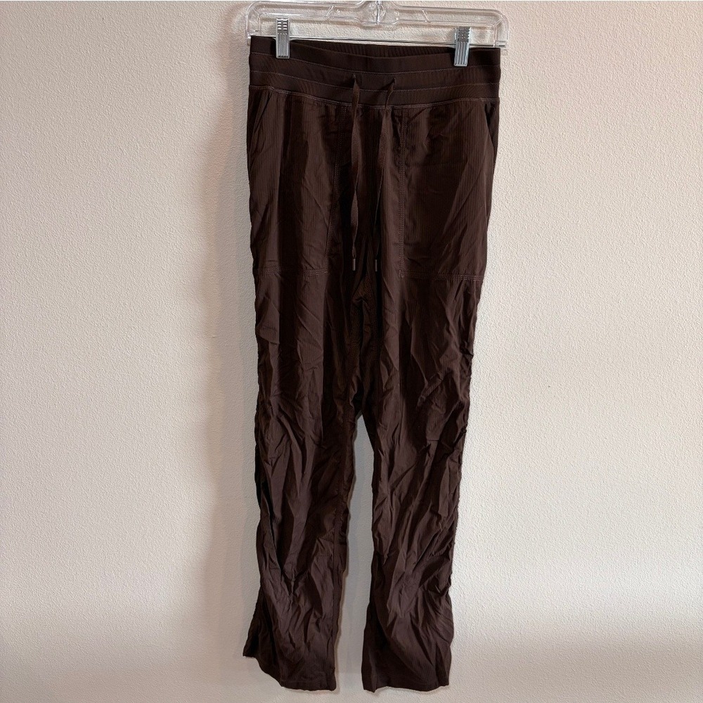 CRZ YOGA Lightweight Jogger Pants XS Brown Ribbed Waist Athleisure Hiking